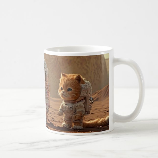 Caneca De Café Dois pequenos filhotes de jardim em Spacesuit Mug (Direita)