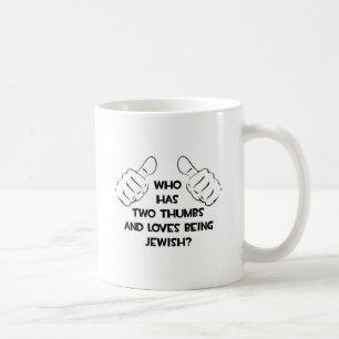 Caneca De Café Dois polegares. judeu
