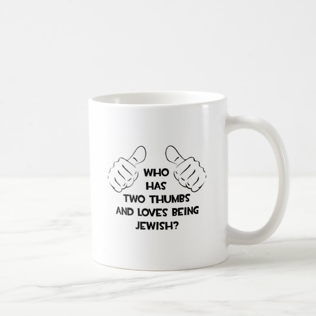 Caneca De Café Dois polegares. judeu (Direita)
