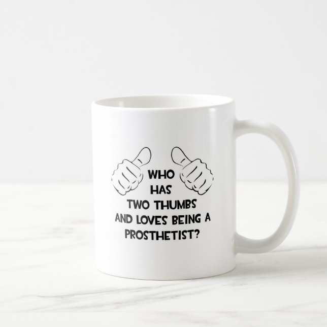 Caneca De Café Dois polegares. Prosthetista (Direita)