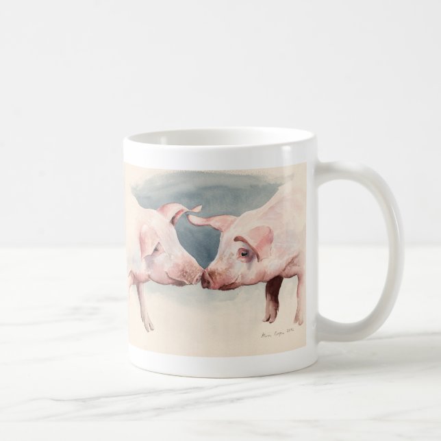 Caneca De Café Dois pouco Piggies 2012 (Direita)