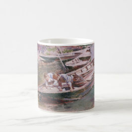 Caneca De Café Dois rapazes num barco (por Theodore Robinson)