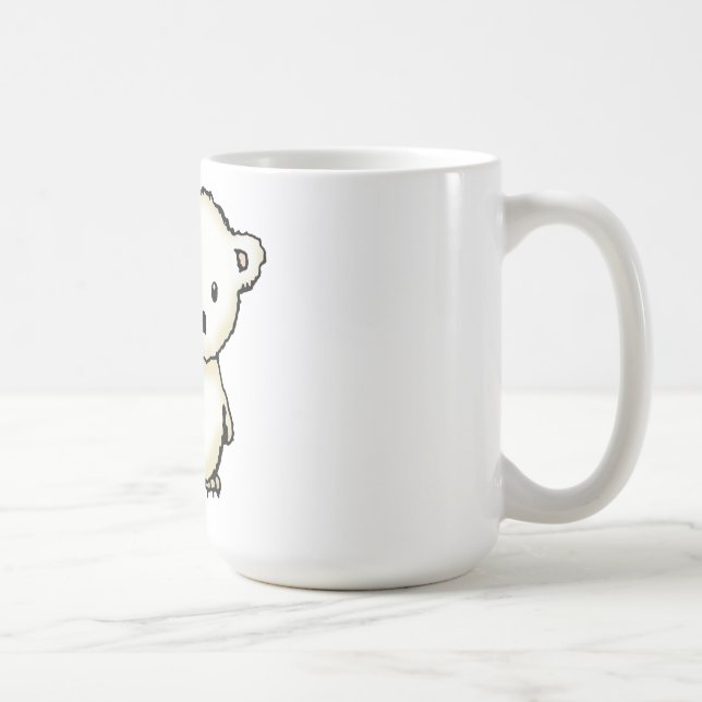 Caneca De Café Dois Ursos Polares Pequenos (Direita)