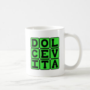 Caneca De Café Dolce Vita, Boa Vida Frase Latina