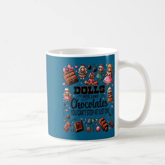 Caneca De Café Doll Collector Delight Funny Quote Collecting Hobb (Direita)