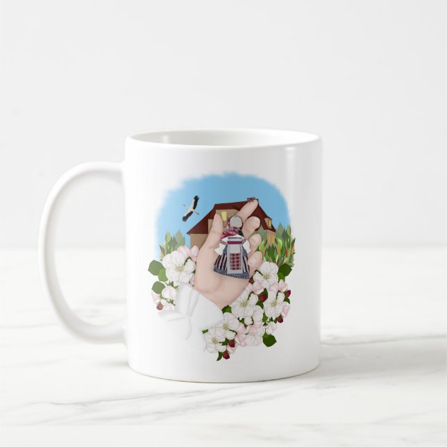 Caneca De Café Doll Do Partido Ucraniano, Motanka. Casa nativa (Esquerda)