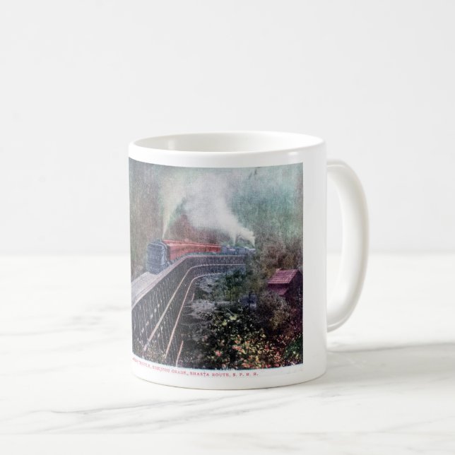 Caneca De Café Dollarhide Trestle, Shasta Route, Pacífico Sul (Frente Esquerda)