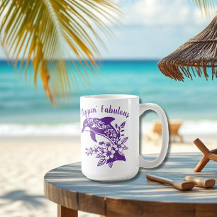 Caneca De Café Dolphin Fabulous-Purple