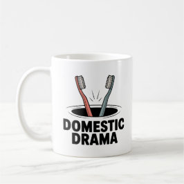 Caneca De Café Domestic Drama | Relationship Chaos with Humor