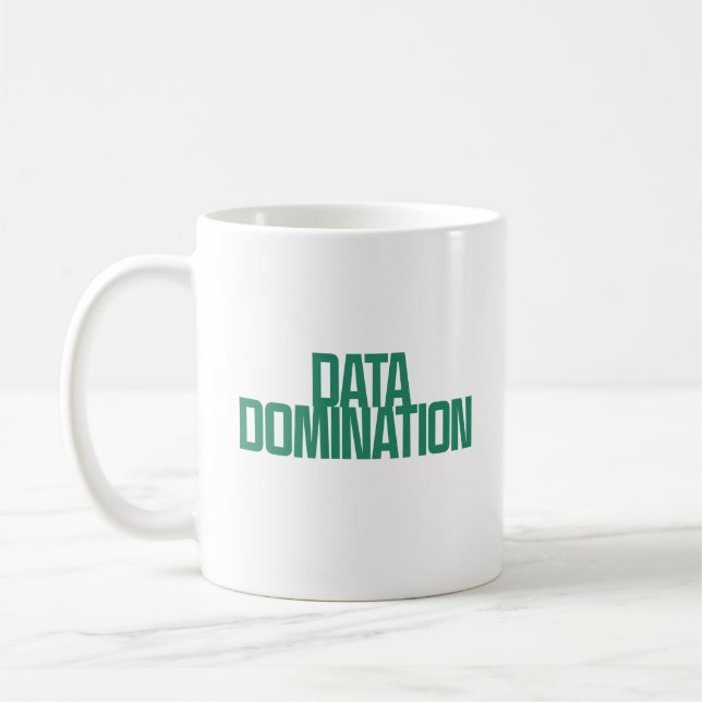 Caneca De Café Dominação de Dados | Estratégia de Poder Analítico (Esquerda)