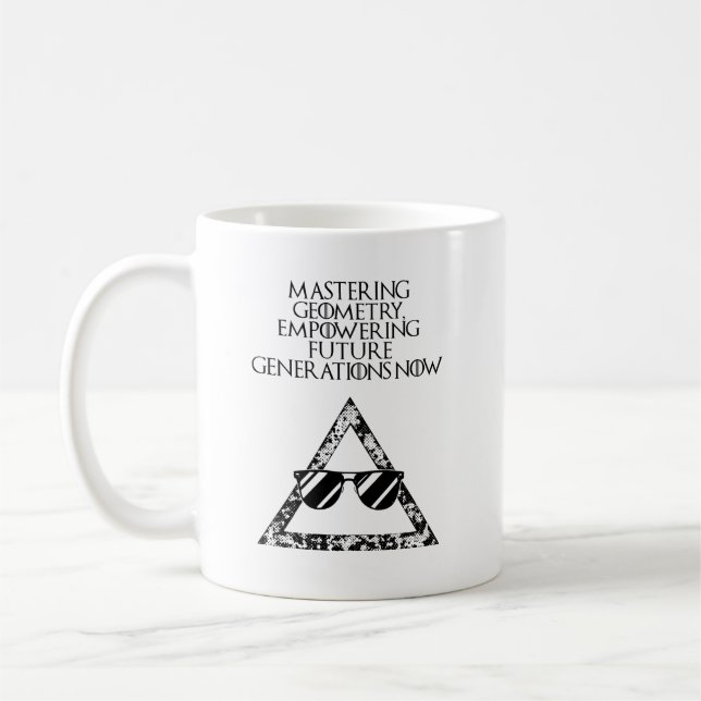 Caneca De Café Dominando a Geometria e Capacitando Gerações Futur (Esquerda)