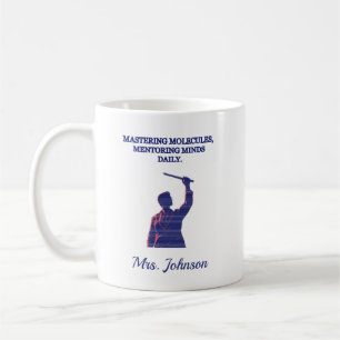 Caneca De Café Dominando Moléculas Mentorando Mentes Professor de