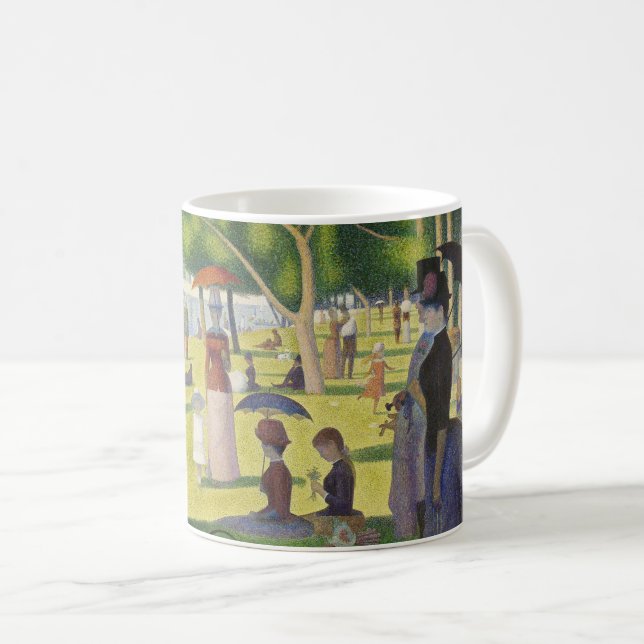 Caneca De Café Domingo de Seurat em La Grande Jatte (Frente Esquerda)