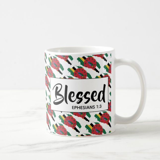 Caneca De Café DOMINICA Bendou Escrituras Cristãs de Ephesianos (Direita)
