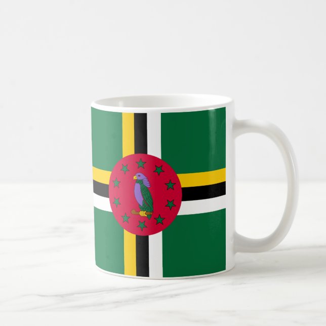 Caneca De Café Dominica Flag Cerâmica Mug (Direita)