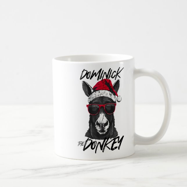 Caneca De Café Dominick The Donkey Engraçado Cristo Italiano De N (Direita)