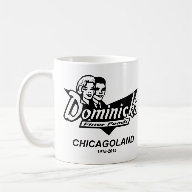 Caneca De Café Dominick's Finer Comida, Chicago e Suburbs, IL (Esquerda)