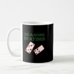 Caneca De Café Dominó Pedaços de Jogo Bolas de Natal Duplo Seis