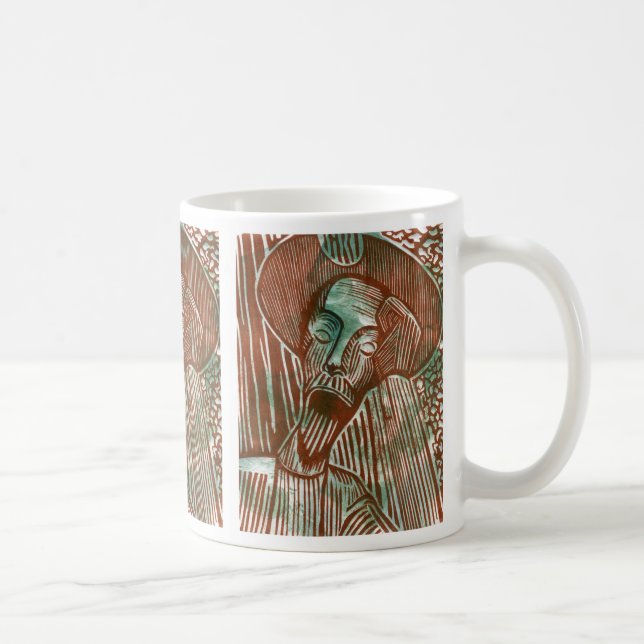 Caneca De Café Don Quixote em Rusta e Lado Verde (Direita)