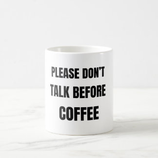 Caneca De Café Don’t Talk Before Coffee Funny Mug Introvert