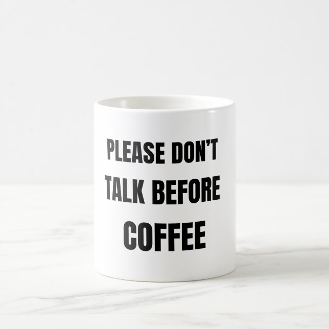 Caneca De Café Don’t Talk Before Coffee Funny Mug Introvert (Centro)