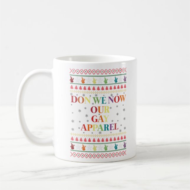 Caneca De Café Don We Now Our Gay Gay de Natal (Esquerda)