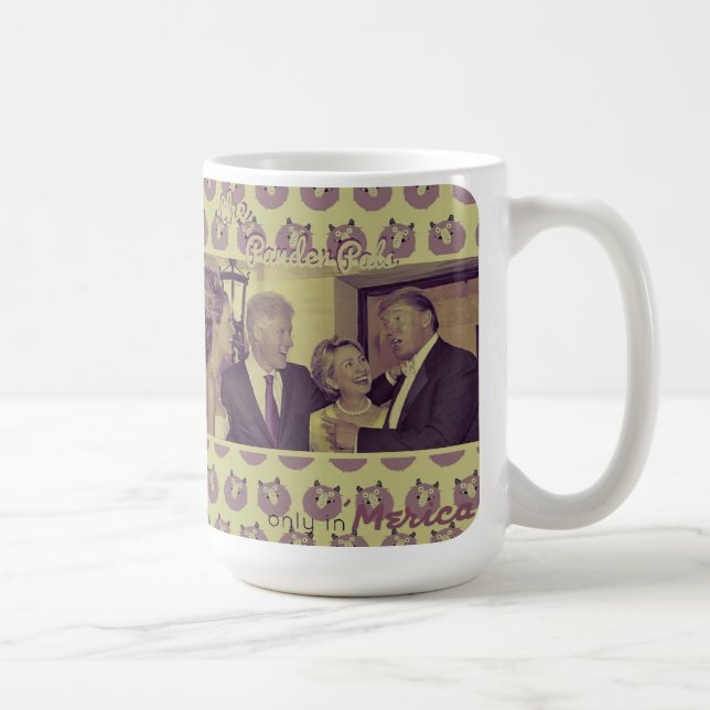 Caneca De Café Donald Drumpf & o Clintons = os amigos do Pander (Direita)