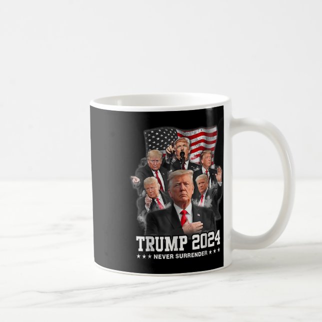 Caneca De Café Donald J Trump 2024 Nunca Renderize (Direita)