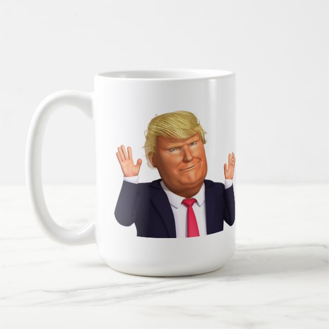 Caneca De Café Donald John Trump Photo Mug (Esquerda)