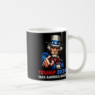 Caneca De Café Donald Trump 2024 Leve a América Ck Tio Sam Republ