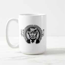 Caneca De Café Donald Trump 45/47