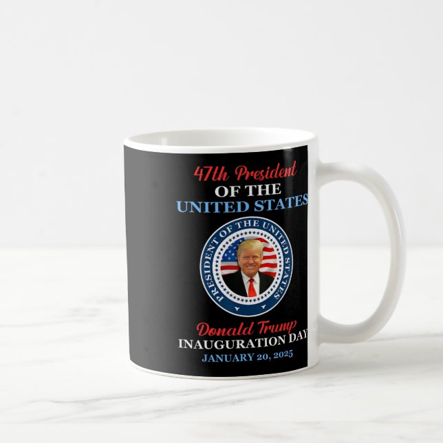 Caneca De Café Donald Trump 47.º Presidente 2025 Inauguração dos  (Direita)