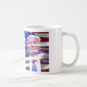 Caneca De Café donald trump american flag