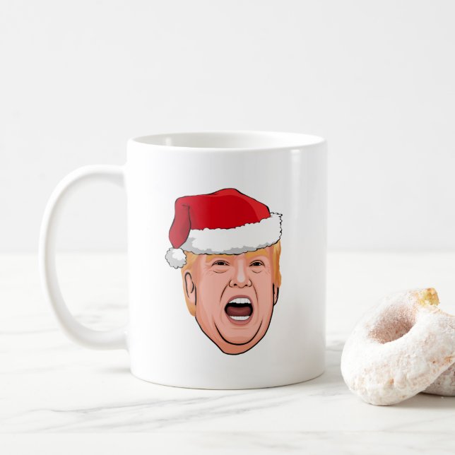 Caneca De Café DONALD TRUMP Christmas (Com Donut)