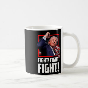 Caneca De Café Donald Trump Combatendo Combatentes Apoiadores