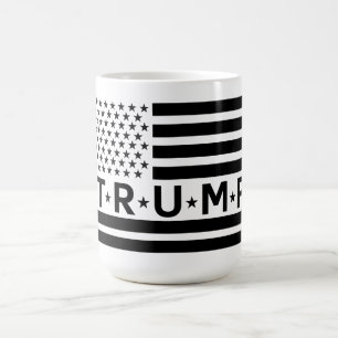 Caneca De Café Donald Trump Flag 2024 Retire a América