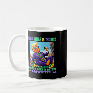 Caneca De Café Donald Trump Lafayette, La Mardi Gras 2025 Nenhum