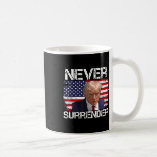 Caneca De Café Donald Trump Mug Tiro Nunca Rende 2024