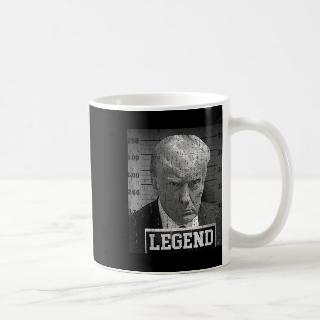 Caneca De Café Donald Trump Mugshot 2024 Não Apoiante Culpado (Direita)