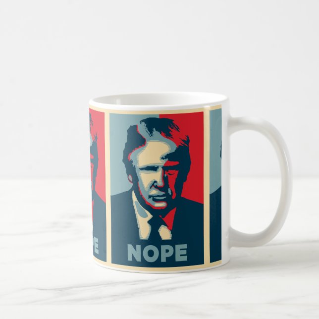 Caneca De Café donald trump nope (Direita)