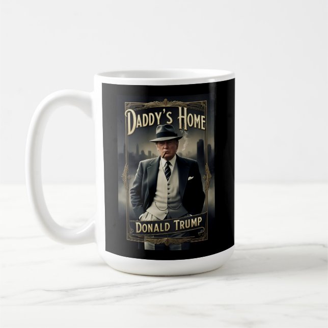 Caneca De Café Donald Trump Pai Home Funny MAGA Movie Poster (Esquerda)