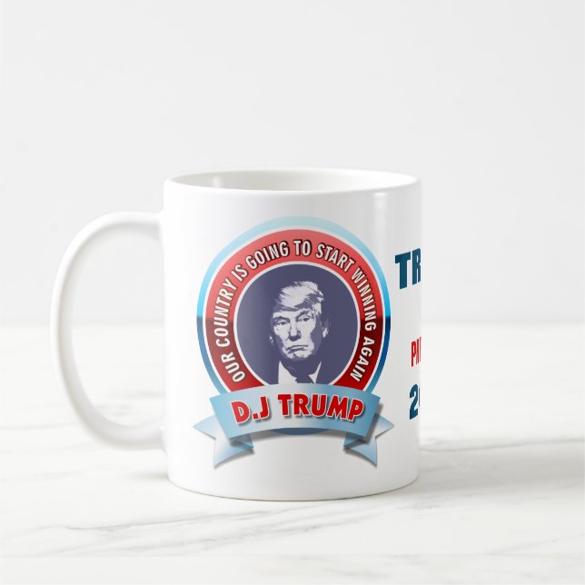 Caneca De Café Donald Trump para o presidente 2016 (Esquerda)