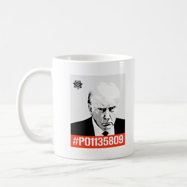 Caneca De Café Donald Trump Preso #P01135809 (Esquerda)