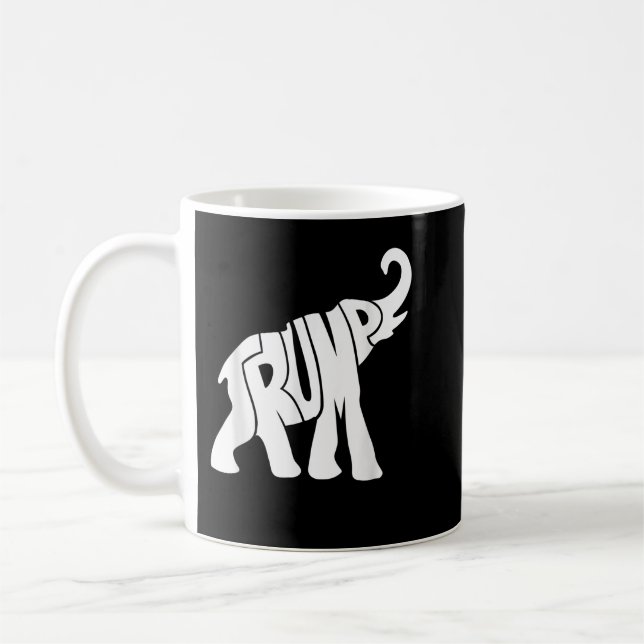 Caneca De Café Donald Trump Republicano Elefão para Apoiantes (Esquerda)