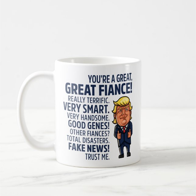 Caneca De Café Donald Trump sarcástico e irritando "grande (Esquerda)