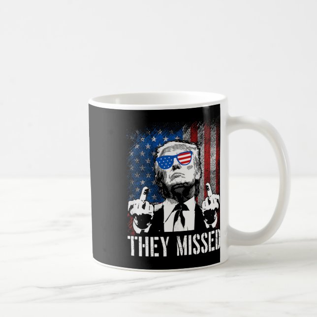 Caneca De Café Donald Trump Shot Trump 2024 US American Fl (Direita)