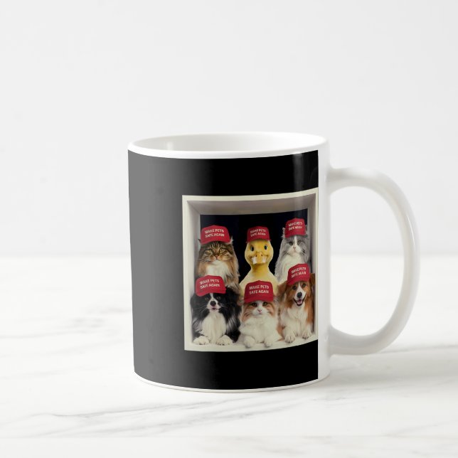 Caneca De Café Donald Trump Torna Os Animais Seguros Novamente Re (Direita)