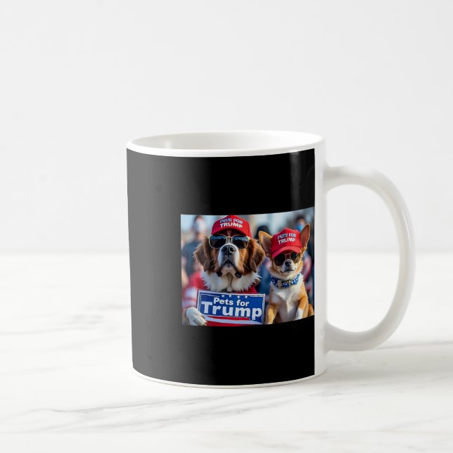Caneca De Café Donald Trump Torna Os Cães Seguros Novamente Red H (Direita)