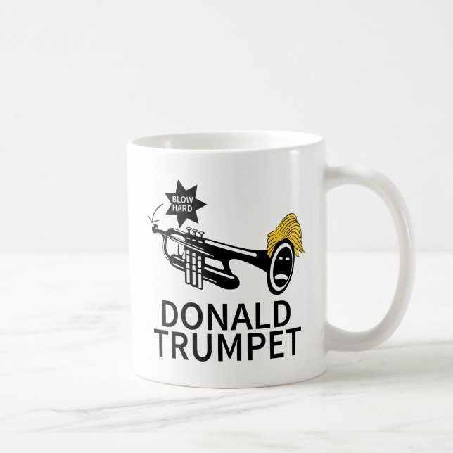 Caneca De Café Donald Trump Trumpet Engraçado (Direita)