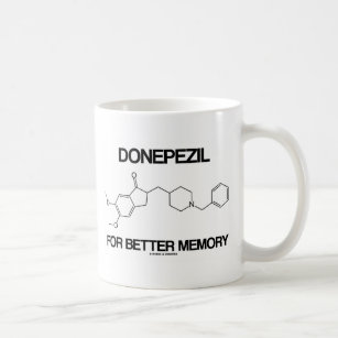 Caneca De Café Donepezil Para Melhor Molécula Química De Memória